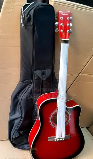 Fender Semi Acoustic Box Guitar Size 41 Reddish