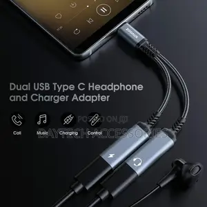 2-in-1 Dual Type C Cable Adapter With Pd 60w Fast Charging.