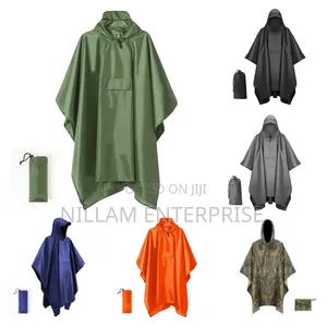 High Quality Unisex Adult Rain Poncho With Cap*