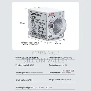 Multifunctional Time Delay Relay With Ac Power Supply With Base Socket
