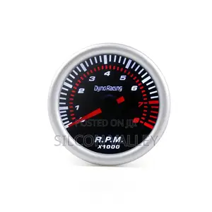 Universal 2'' 52mm Cartachometer Smoke Lens White Led 0-8000 RPM Gauge