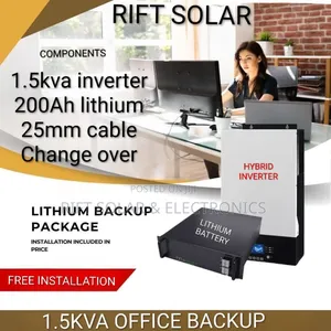 1.5kva Hybrid Inverter - 200ah Lithium Battery Office Backup Systems