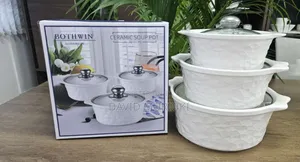 Modern 3pcs Set Ceramic Casserole Serving Dishes With Glass Cover