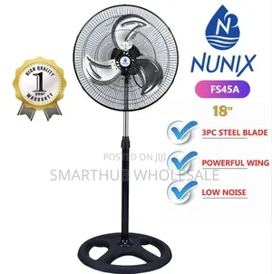 Nunix 18 Inches Free Standing Fan With Steel Blade