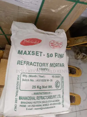 1500°C High-Temperature Refractory Mortar - 25kgs Bag