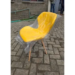 Elegant Fabric Chair With Solid Wooden Legs