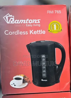 Ramtons Kettle Cordless Black 1.7l Rm776