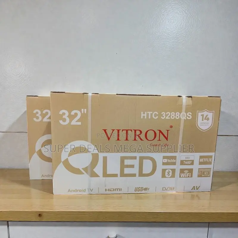 Built in Decoder Vitron 32 Inch Qled Smart Android Led Tv