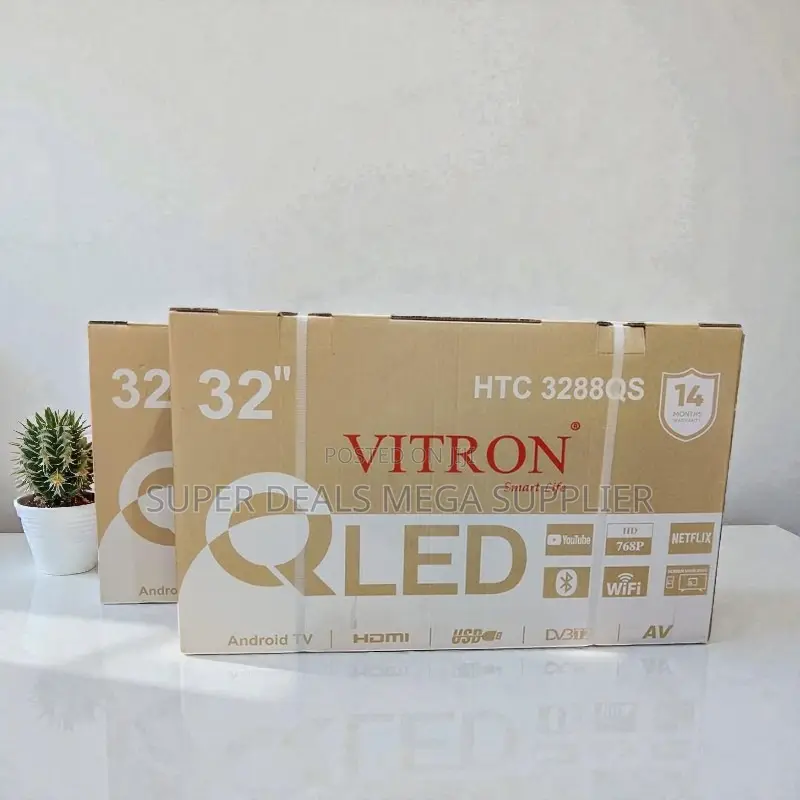 Bluetooth and Wifi Support Vitron 32 Inch Qled Smart Android Led Tv