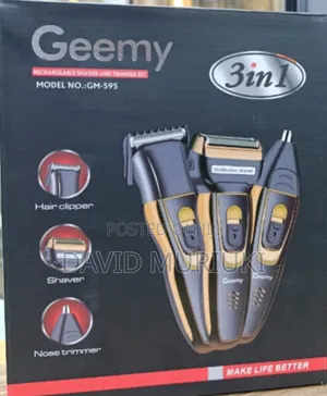 Geemy_ Rechargeable Shaver and Trimmer Set.