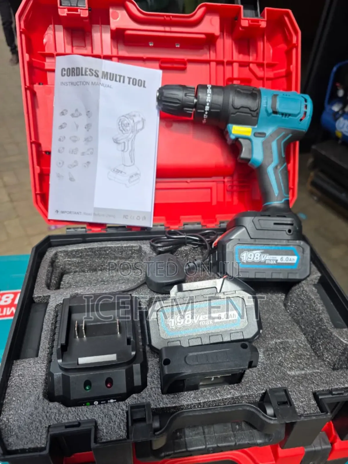 Rechargeable Multifunctional Drill/198v Cordless Multifunctional Drill