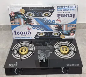Icona 2burner Auto Ignition Glass Top Gas Stove