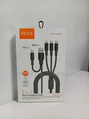 Vidvie 3 in 2 Multi Charging Cable 2.4a Fast Charger.