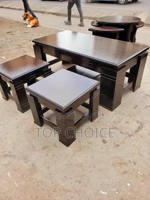 Modern Office Table and 2 Stools