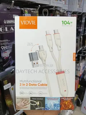 Vidvie 2 in 2 Multi-Functional Charging and Data Cable 1.2m
