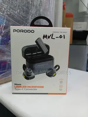Porodo Movo MVL-01 Wireless Microphone With a Type-C Connector.
