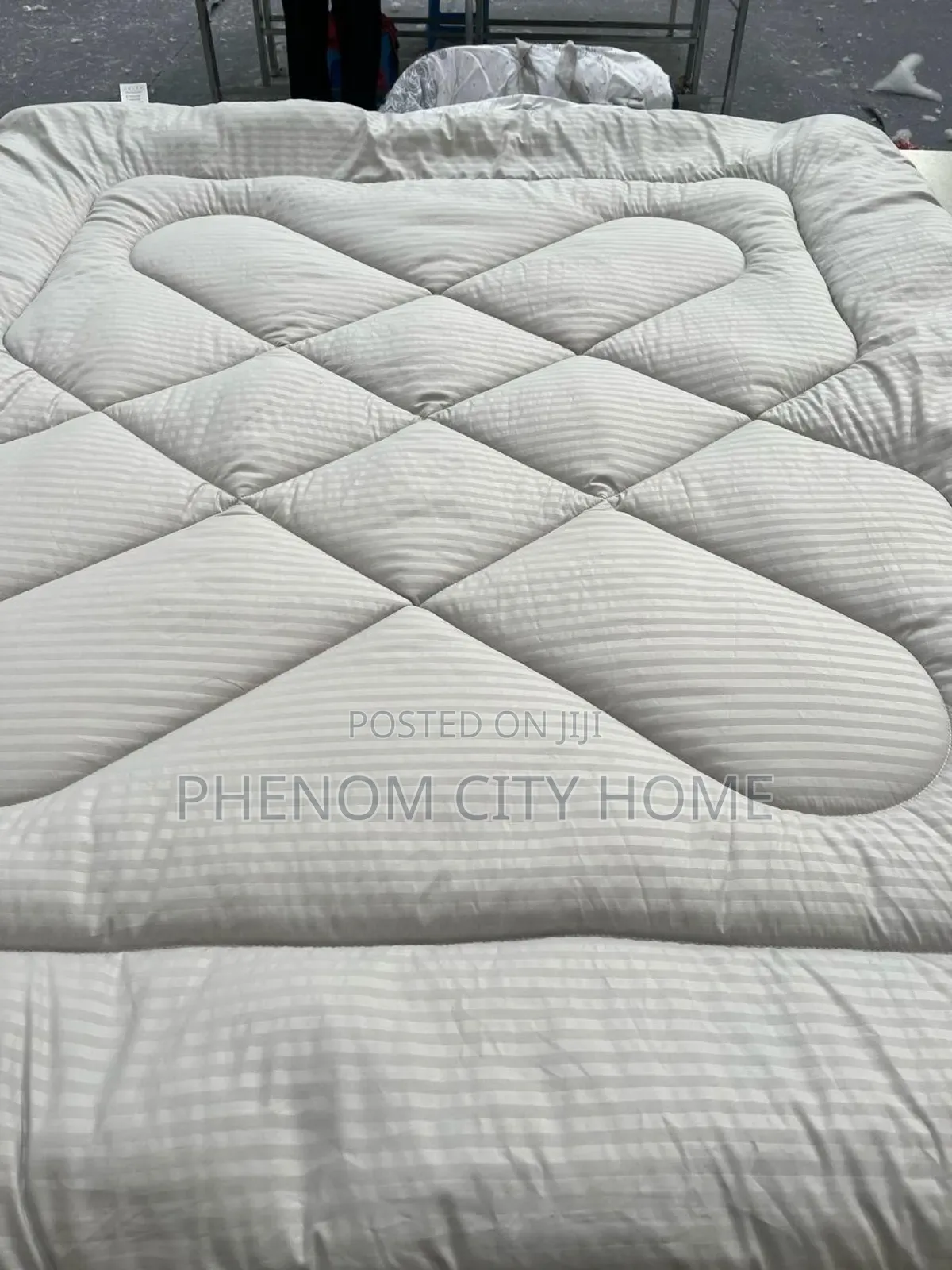 Grey Cotton Binded Duvet Set