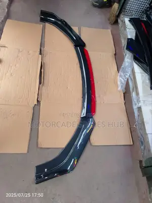 Carbon Fiber Front Bumper Lip Skirting Black-Red