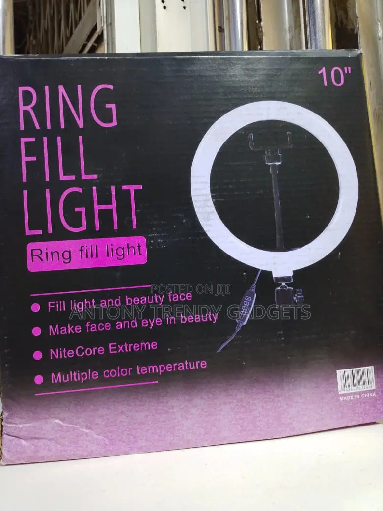Usb Powered 10” Ring Light With Adjustable Stand