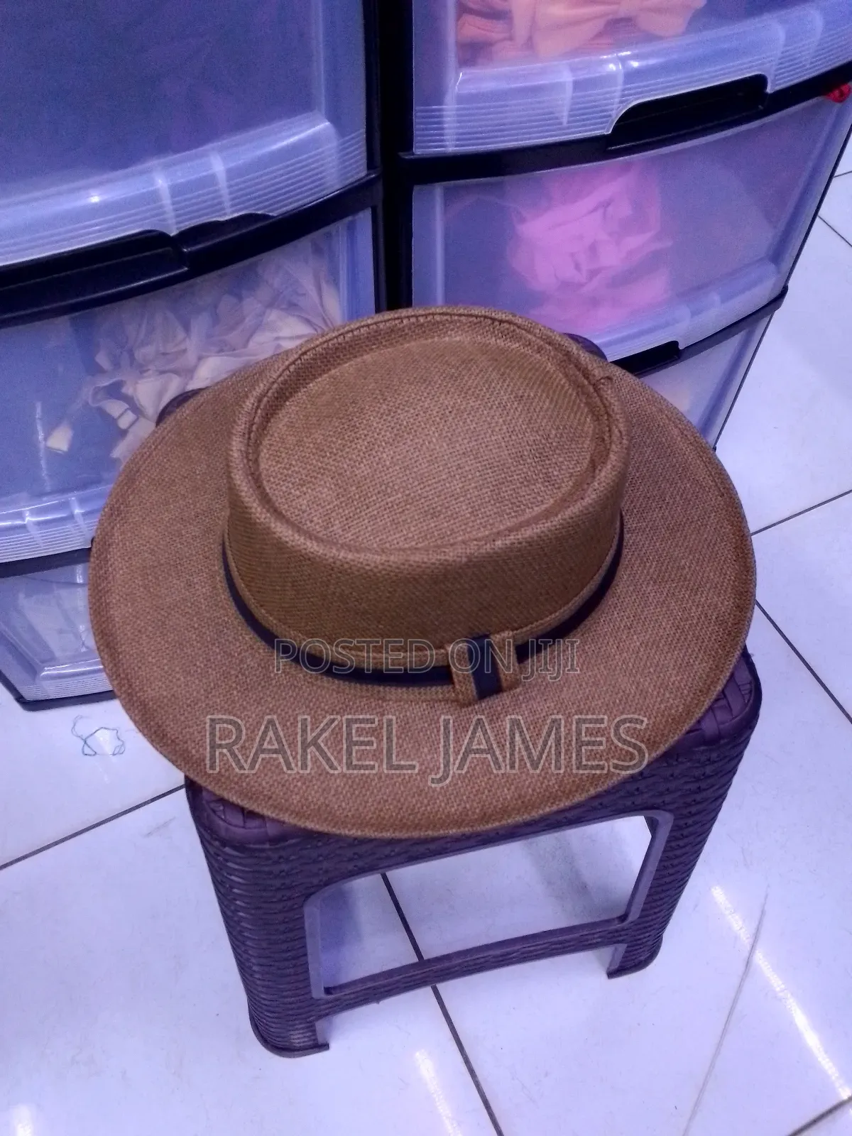 White Boater Hat
