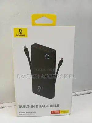 This Is a Baseus Airpow Lite Power Bank 10000mah 22.5w With Dual Cable