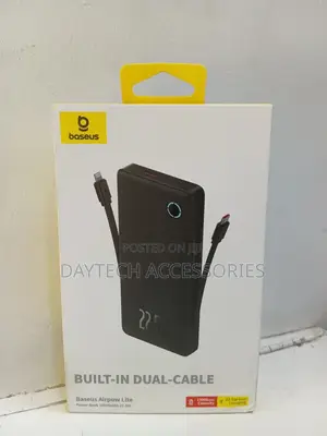 Baseus Airpow Lite Power Bank 10000mah 22.5w Dual-Cable