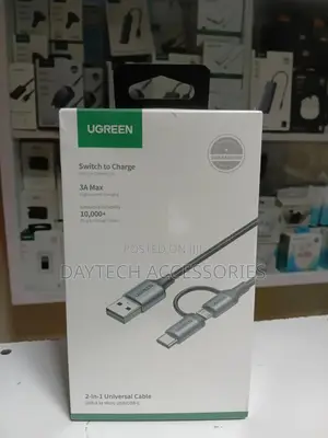 Ugreen 2-in-1 Fast Charging Cable - Usb 2.0 to Micro Usb + Type-C.