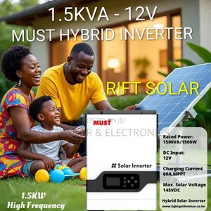 Must 1.5kva - 12v Hybrid 60a MPPT Solar Inverter.