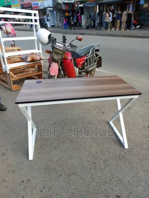 Modern Wooden and Metallic Computer Desk