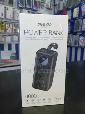 Yesido Yp43 Dual Usb+Type-C Display Fast Charging Power Bank 40000mah