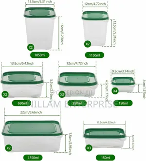17pcs Food Storage Boxes With Lids
