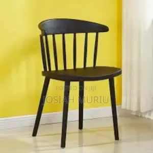 Modern Plastic Dining or Office Chair With a Spindle Back Design