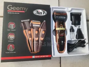 Geemy 3-in-1 Clipper.Rechargeable Shaver.Nose Trimmer.Gm-595 Smoother