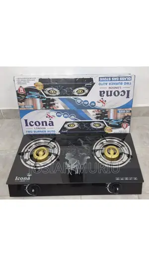 Icona 2 Burner Gas Stove Glass Top Cooker