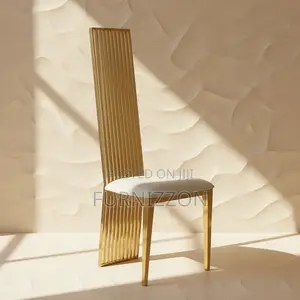 Elegant Stainless Steel Throne Chair – High Back Design