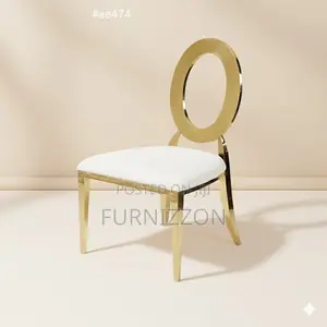 Modern Gold O-Back Chair for Weddings Parties