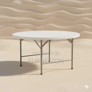 Round Plastic Folding Table 1.2m – Event Home Use
