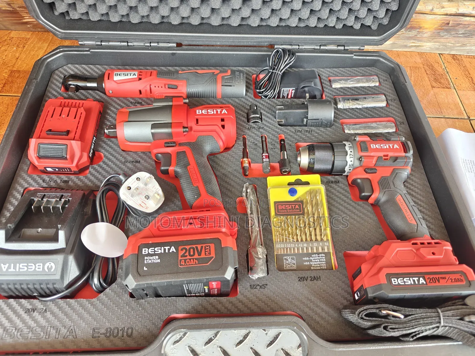 Cordless Power Impact Wrench, Powered Ratchet Powered Drill Tool Kit