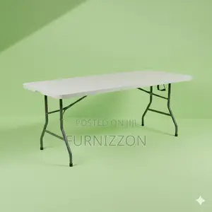 Large Plastic Foldable Rectangular Table 1.8m – Easy Storage