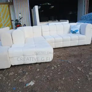 A Cram White Bubble L-Shape Sofa