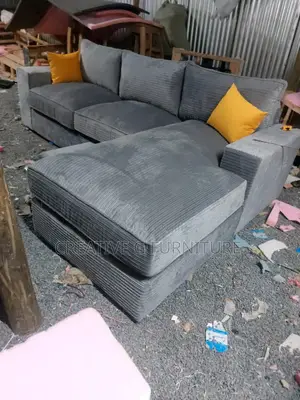A 6 Seater Grey L-Shape Sofa