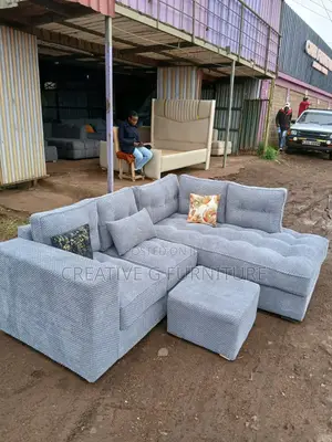 A Fancy L-Shape Bubble Sofa