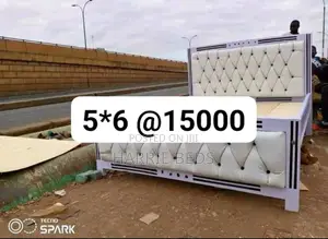 5by 6 Moket Bed (Pure White )