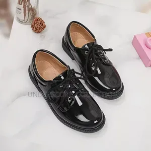 Unisex High-Quality Black Patent Leather School Shoes