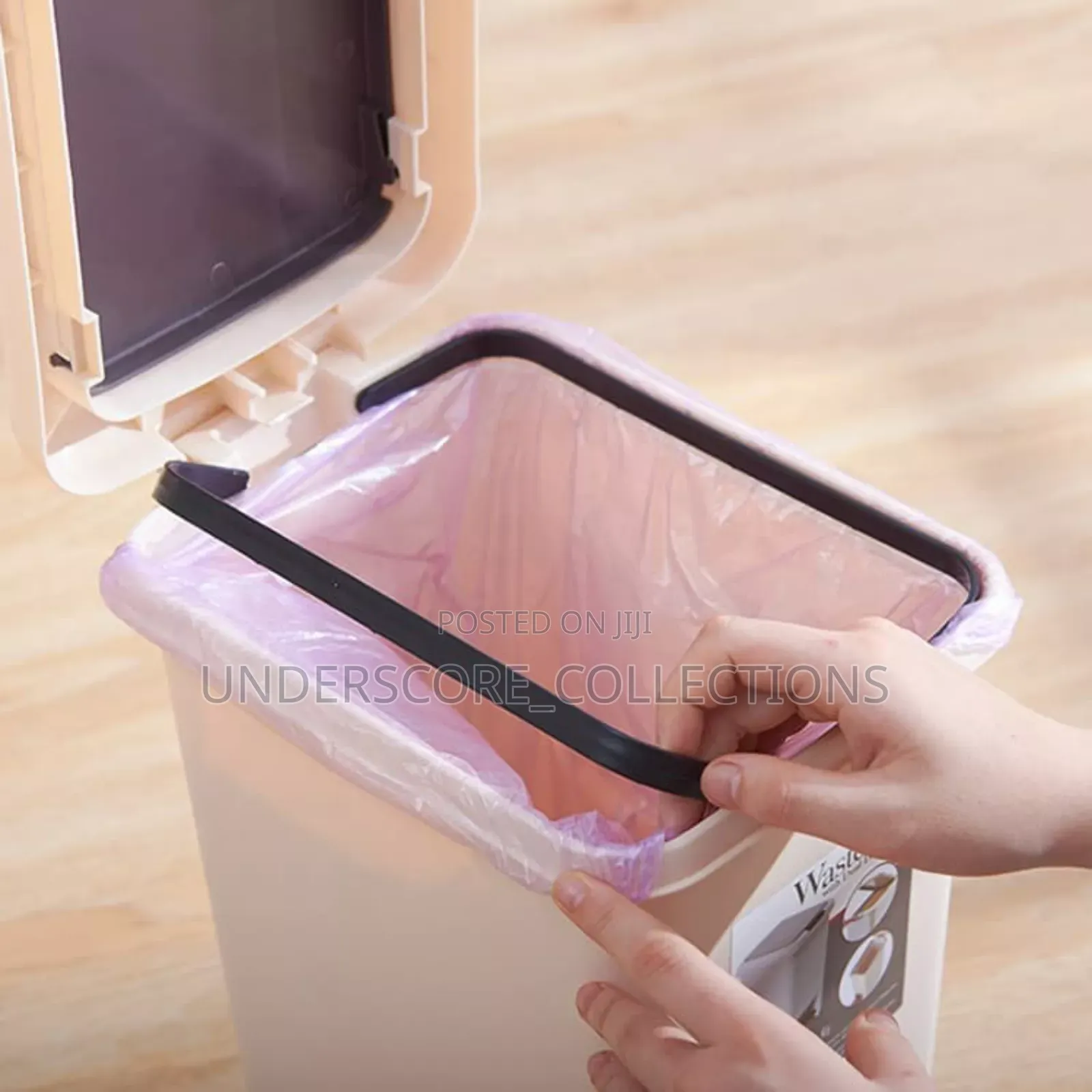 Brown Pedal Push Dustbin