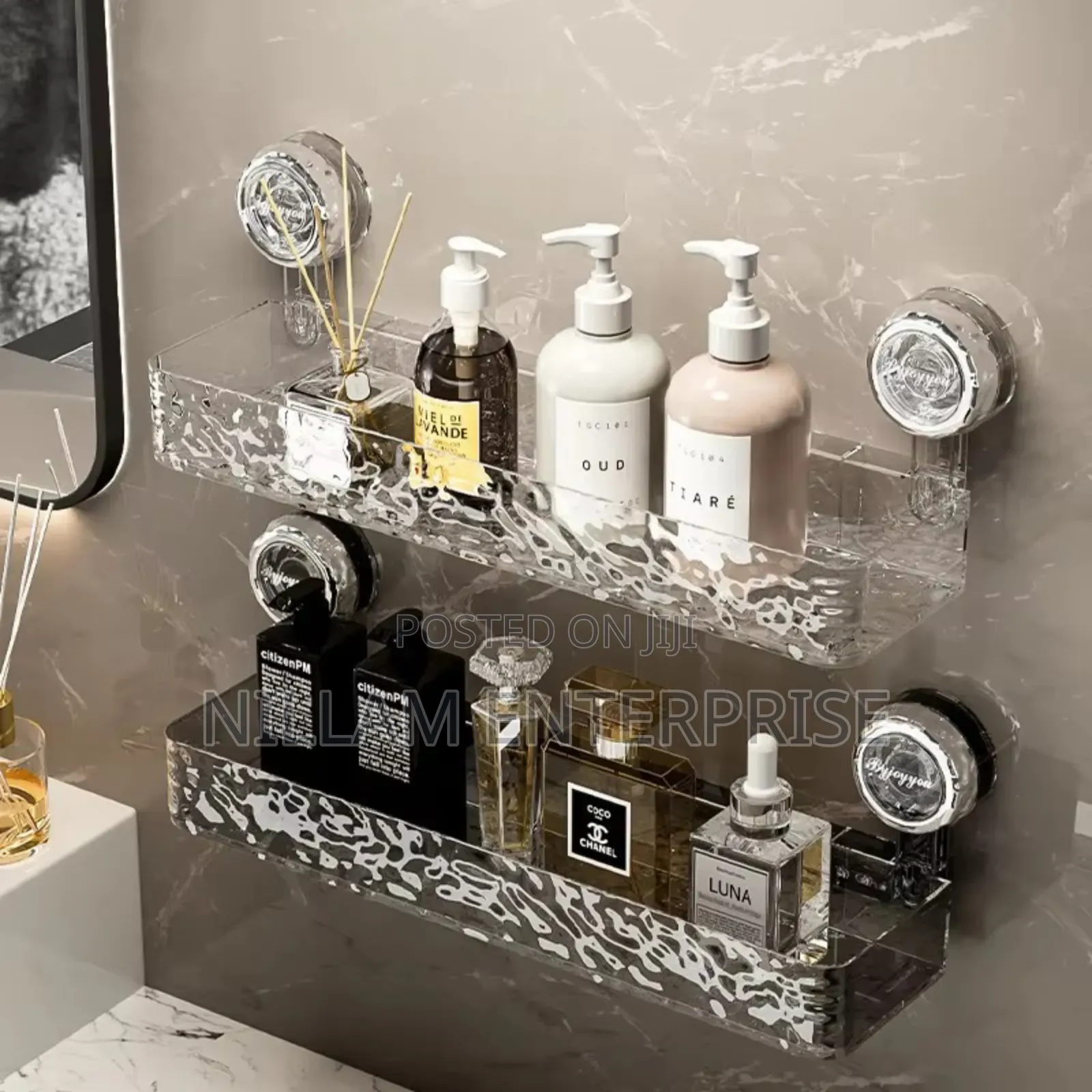 Suction Cup Bathroom Storage Rack