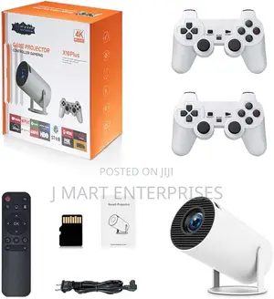P30 Max Projector With 2 Gamepads Android 11 Wifi6 Bt Home