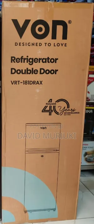 Von Double Door Fridges 181litres Direct Cool