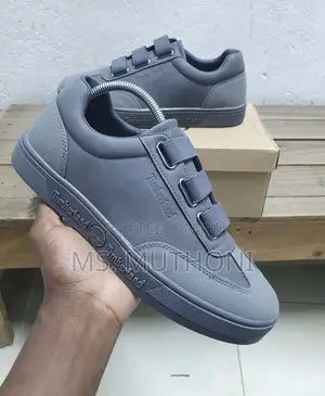 Premium Leather Hook-and-Loop Sneakers With Triple Strap Closure