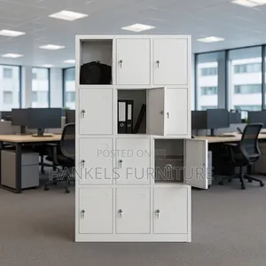 Heavy-Duty 12-Locker Office Cabinet
